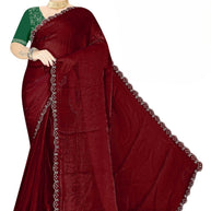 Dyed Saree with Blouse Piece for Premium Ethnic and Traditional Wear | SMM-8500