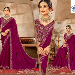KPS-AMRUDLadies Matching Saree with Blouse Piece for Premium Ethnic and Traditional Wear | KPS-AMRUD