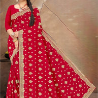 Dyed Saree with Blouse Piece for Premium Ethnic and Traditional Wear | VKM-CIVIC