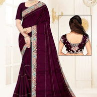 Dyed Fancy Matching Saree with Without Blouse for Premium Ethnic and Traditional Wear | RT-ROOP SANGAM