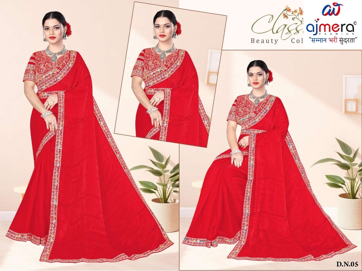 Printed Matching Saree with Blouse Piece for Premium Ethnic and Traditional Wear | KPS-ARJUN