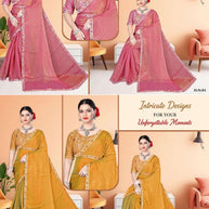 Synthetic Matching Saree with Blouse Piece for Premium Ethnic and Traditional Wear | KPS-SOUL