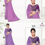 Matching Saree with Blouse Piece for Premium Ethnic and Traditional Wear | PUN-FESTIVAL-427