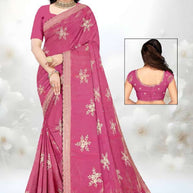 Printed Matching Saree with Without Blouse for Premium Ethnic and Traditional Wear | RT-MANTRA