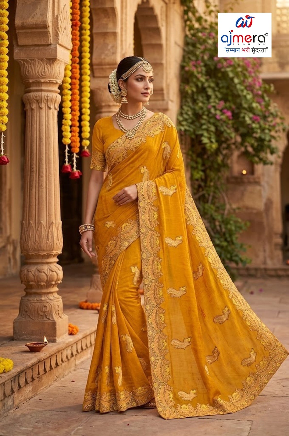 Dyed Saree with Blouse Piece for Premium Ethnic and Traditional Wear | MKM-DIVISHA