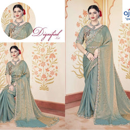 Dyed Fancy Matching Saree with Blouse Piece for Premium Ethnic and Traditional Wear | KPS-CARROT