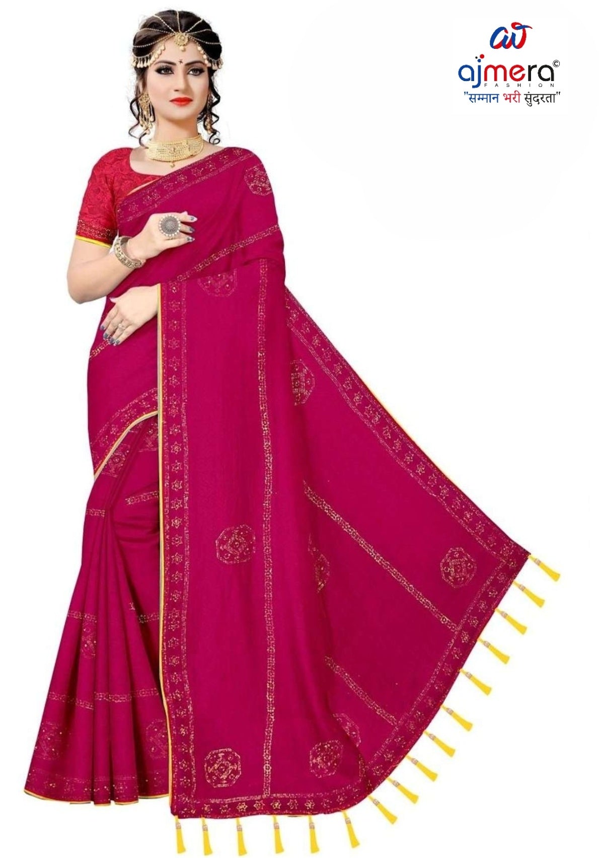 Ladies Matching Saree with Blouse Piece for Premium Ethnic and Traditional Wear | RAL-DANGAL