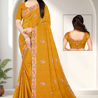 Ethnic Matching Saree with Without Blouse for Premium Ethnic and Traditional Wear | RT-NITYA