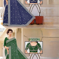 Dyed Saree with Blouse Piece for Premium Ethnic and Traditional Wear | MKM-VASUKI