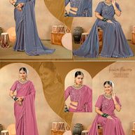 Designer Matching Saree with Blouse Piece for Premium Ethnic and Traditional Wear | KPS-MANGO