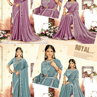 Printed Matching Saree with Blouse Piece for Premium Ethnic and Traditional Wear | KPS-MIRROR