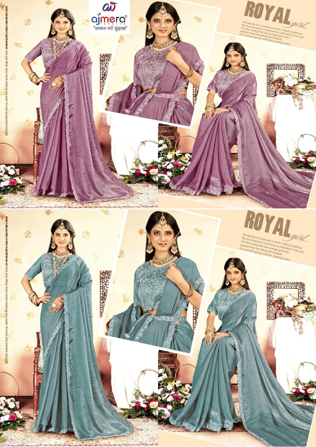 Printed Matching Saree with Blouse Piece for Premium Ethnic and Traditional Wear | KPS-MIRROR