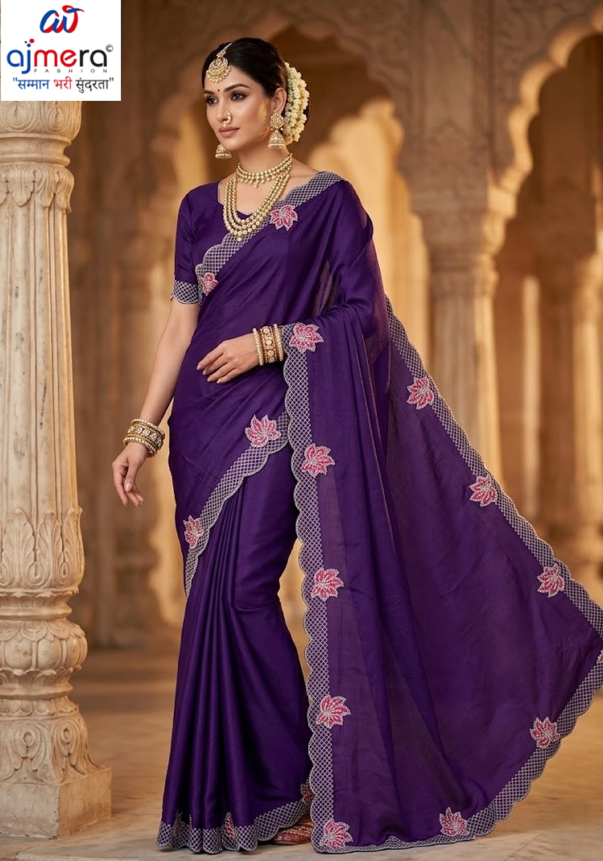 Party Wear Matching Saree with Blouse Piece for Premium Ethnic and Traditional Wear | ADP-PANTALOON