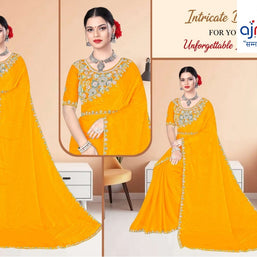 Embroidered Fancy Saree with Blouse Piece for Premium Ethnic and Traditional Wear | KPS-BABY JOHN