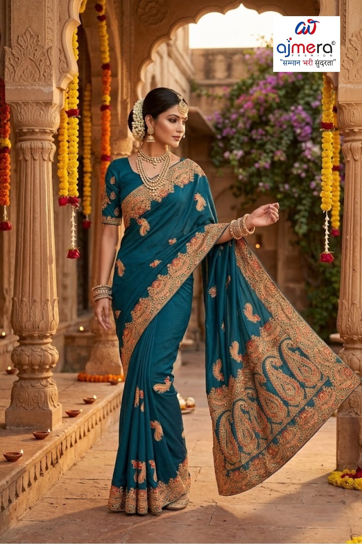 Dyed Saree with Blouse Piece for Premium Ethnic and Traditional Wear | MKM-DIVISHA