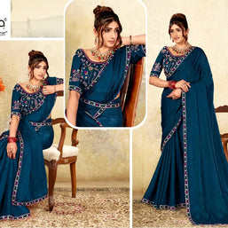 Designer Matching Saree with Blouse Piece for Premium Ethnic and Traditional Wear | KPS-AARYA
