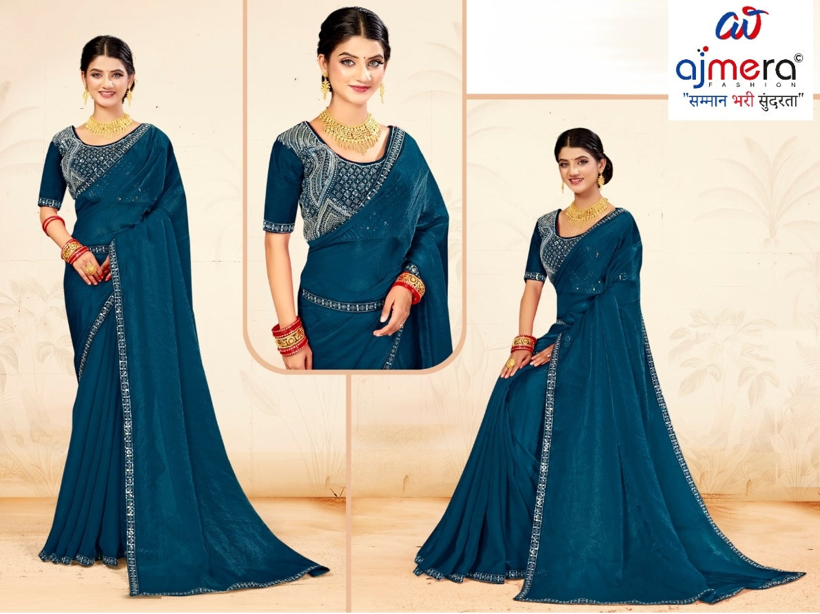 Ethnic Matching Saree with Blouse Piece for Premium Ethnic and Traditional Wear | KPS-JANVIKA