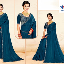 Ethnic Matching Saree with Blouse Piece for Premium Ethnic and Traditional Wear | KPS-JANVIKA