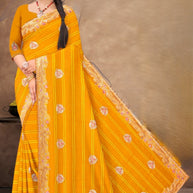 Fancy Matching Saree with Blouse Piece for Premium Ethnic and Traditional Wear | VKM-UDAAN