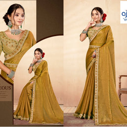 Party Wear Matching Saree with Blouse Piece for Premium Ethnic and Traditional Wear | KPS-MOTOROLA