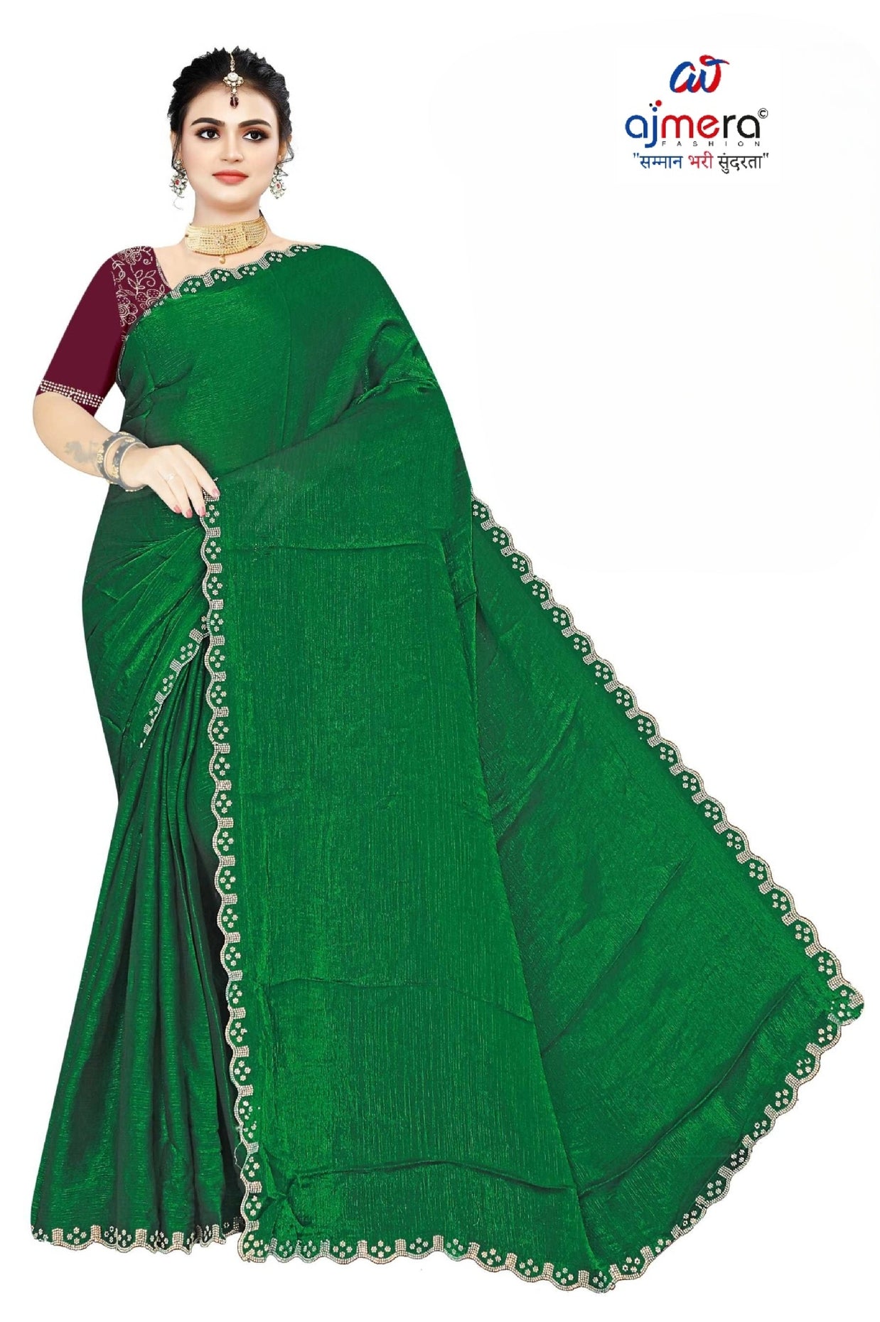 Dyed Saree with Blouse Piece for Premium Ethnic and Traditional Wear | SMM-8500