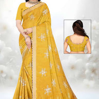 Printed Matching Saree with Without Blouse for Premium Ethnic and Traditional Wear | RT-MANTRA