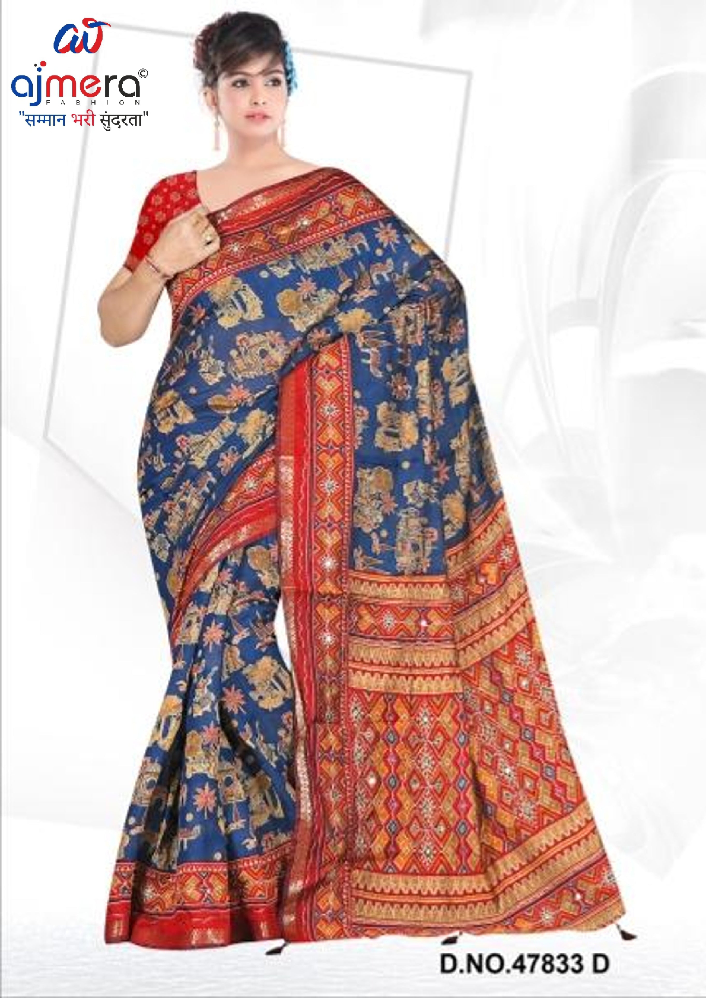 Designer Printed Saree with Blouse Piece for Special Occasions | VER-SHANTI-47833