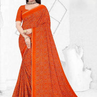 Exclusive Printed Saree with Blouse Piece for Elegant Ethnic Look  | SSR-HOLDEN
