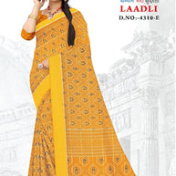 Elegant Printed Saree with Designer Blouse Piece for Festive Wear  | GLC-LAADLI