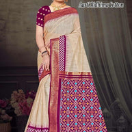 Graceful Jacquard Silk Saree with Blouse Piece for Timeless Ethnic Fashion | TUL-AARTI RIDHIMA COTTON