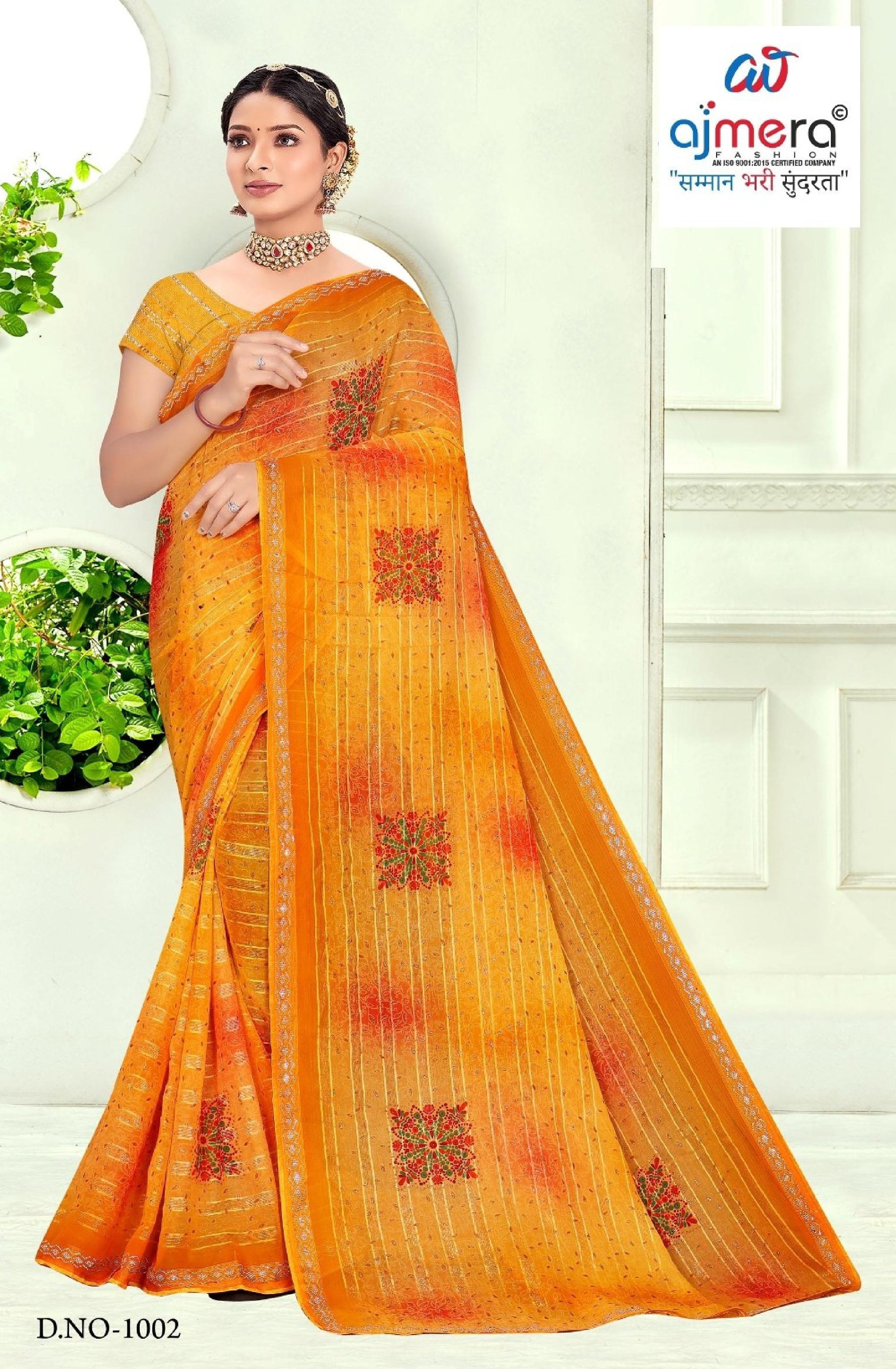 Designer Printed Saree with Blouse Piece for Special Occasions  | SNR-DEVIKA