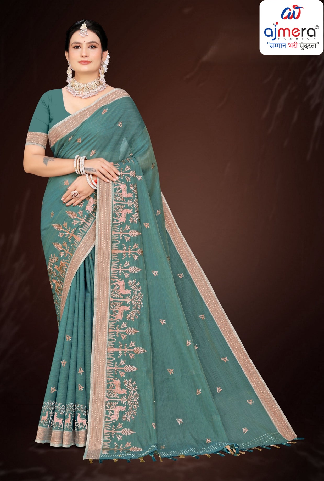 Fancy Cotton Saree with Blouse Piece for Premium Ethnic and Traditional Wear | PUT-NOORI