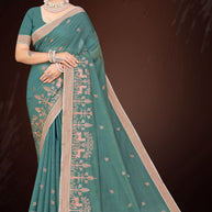 Fancy Cotton Saree with Blouse Piece for Premium Ethnic and Traditional Wear | PUT-NOORI