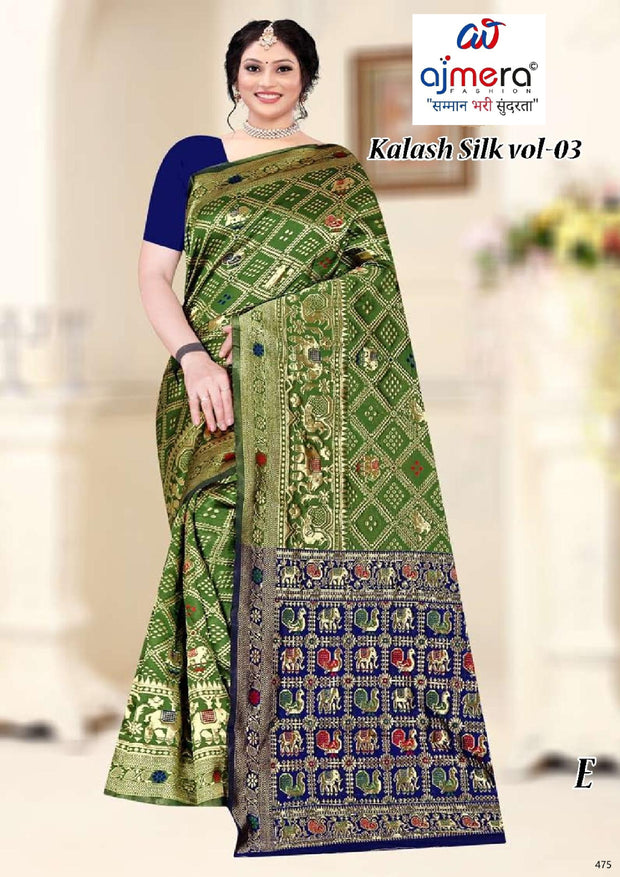 Comfort Rapier Silk Matching Saree With Blouse Piece | TUL-KALASH SILK VOL-03