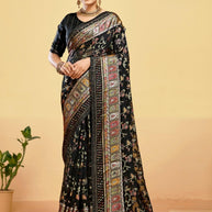 Elegant Printed Saree with Designer Blouse Piece for Festive Wear | RDD-AVISHA