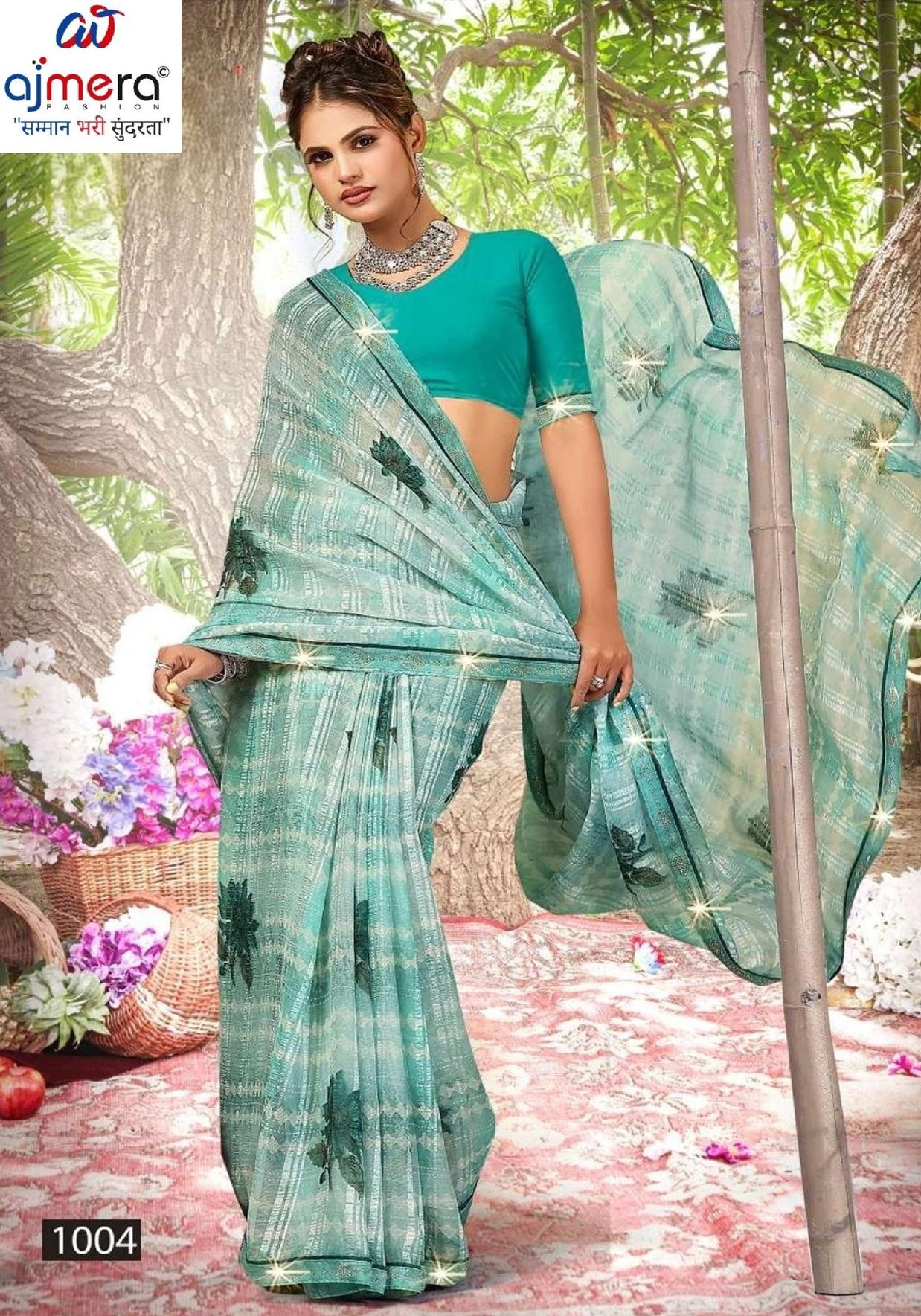 Chic Printed Saree with Blouse Piece for Sophisticated Ethnic Style | PRM-BALI
