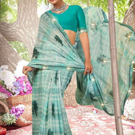 Chic Printed Saree with Blouse Piece for Sophisticated Ethnic Style | PRM-BALI