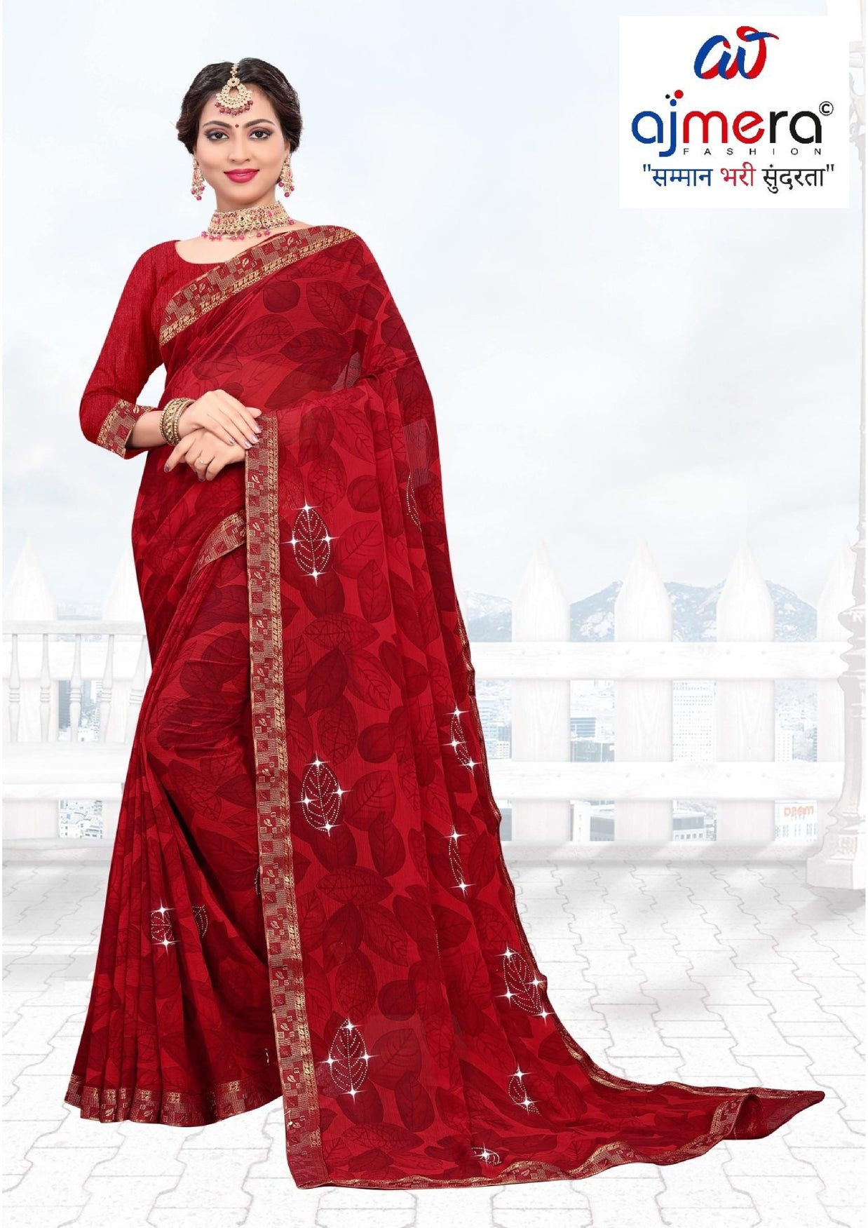 Fashionable Printed Saree with Blouse Piece for Festive Collection  | TTS-MUNMUN