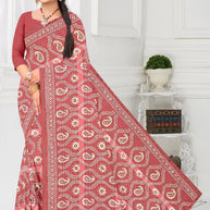 Dyed Matching Saree Exporter with Blouse Piece for Premium Ethnic and Traditional Wear | RRJ-JALPARI