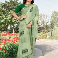 Contemporary Printed Saree with Blouse Piece for Premium Wear  | PRM-PARAS