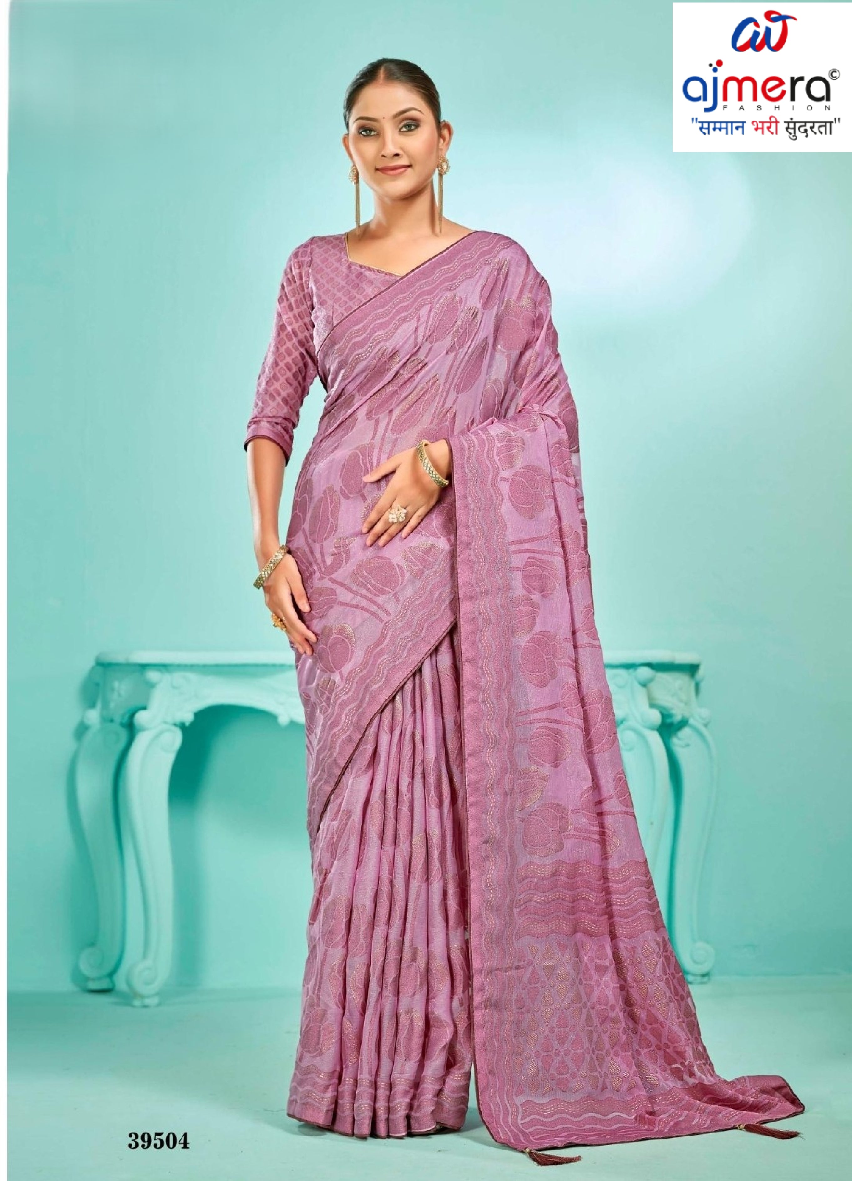 Premium Printed Saree with Matching Blouse Piece for Ethnic Elegance  | RDD-LANDMARK