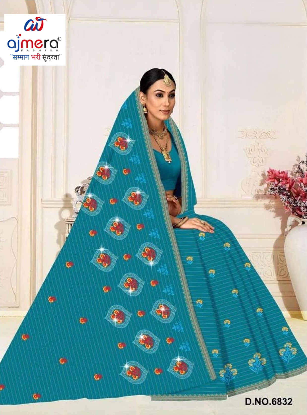 Traditional Cotton Saree with Without Blouse for Premium Ethnic and Traditional Wear | PJA-JUGNOO