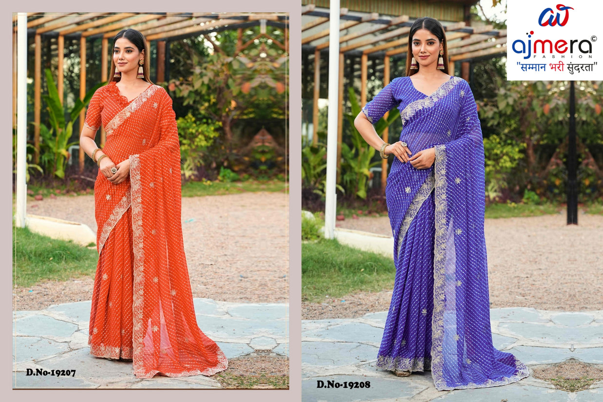 Fashionable Printed Saree without Blouse for Festive Collection  | JS-KANCHAN-2