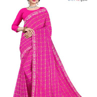 Georgette Print Loose Saree with Blouse for Premium Ethnic and Traditional Wear | TD-NAARI