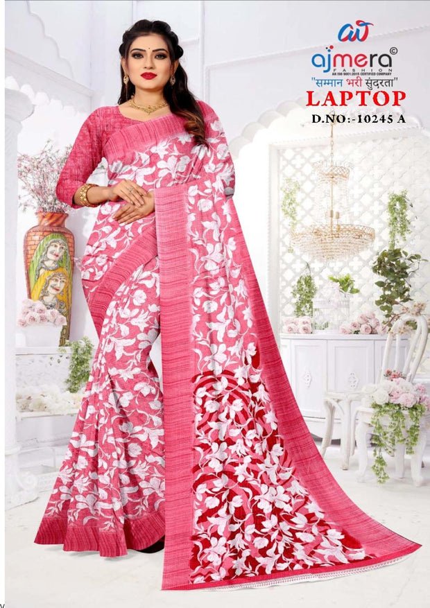 Khadi Print Loose Saree with Blouse for Premium Ethnic and Traditional Wear | GLC-LAPTOP