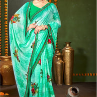 Trendy Printed Saree with Blouse Piece for Women’s Ethnic Wardrobe | PRM-PINK GIRL