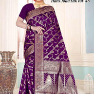 Exclusive Jacquard Silk Saree with Blouse Piece for Premium Cultural Wear | TUL-HANSJODA SILK VOL-46