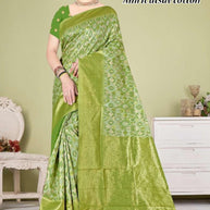 Graceful Jacquard Silk Saree without Blouse for Timeless Ethnic Fashion | TUL-AMRIT UTSAV COTTON