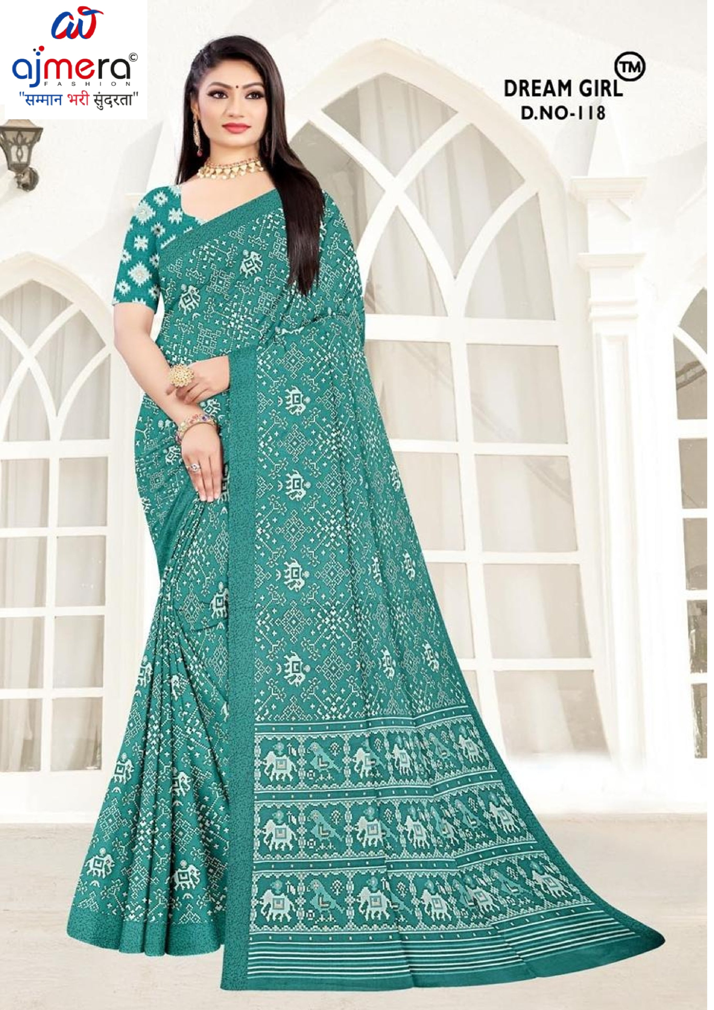 Stylish Printed Saree with Blouse Piece for Traditional Celebrations | PUS-DREAM GIRL-118