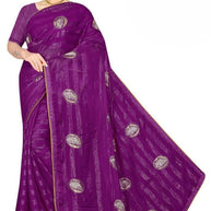 Printed Dyed Matching Saree with Blouse Piece for Premium Ethnic and Traditional Wear | VKM-ONE TIME